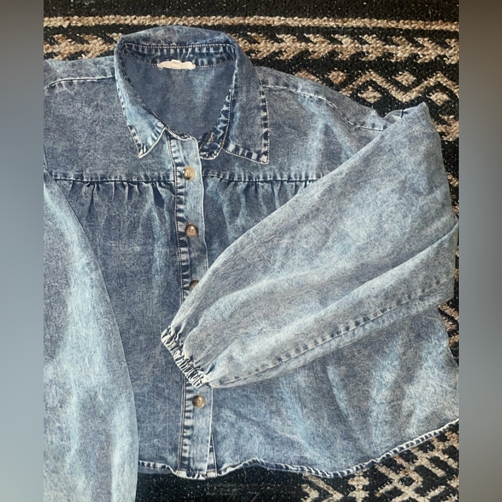 Promesa Washed Denim Top L - Picture 7 of 7